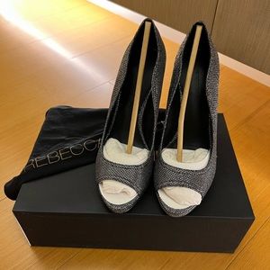 *NEW* Rebecca Minkoff Ben Glamour Platform Pumps/Silver/7.5